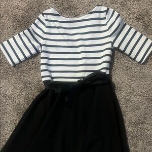 Polo by Ralph Lauren Navy and White Striped Kids Dress